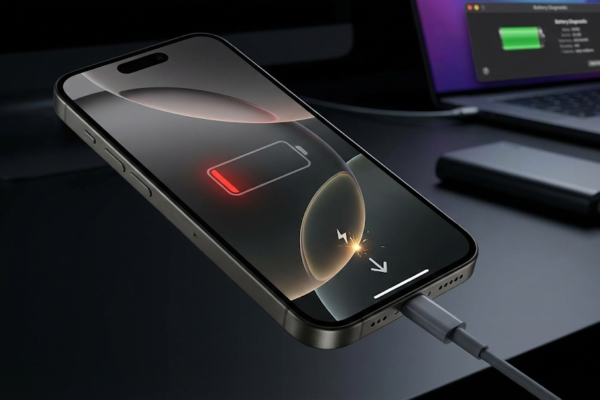 صورة توضيحية لـ حل مشكلة استنزاف البطارية في الآيفون بعد تحديث iOS 26 | دليل شامل