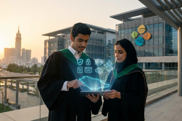 صورة توضيحية لـ دليل تخصصات الأمن السيبراني والذكاء الاصطناعي في الجامعات السعودية 2026
